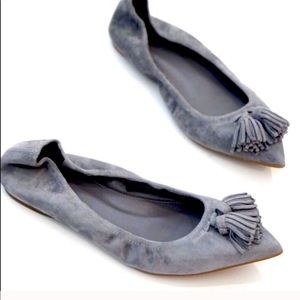 J.Crew Suede Ballet Flats.